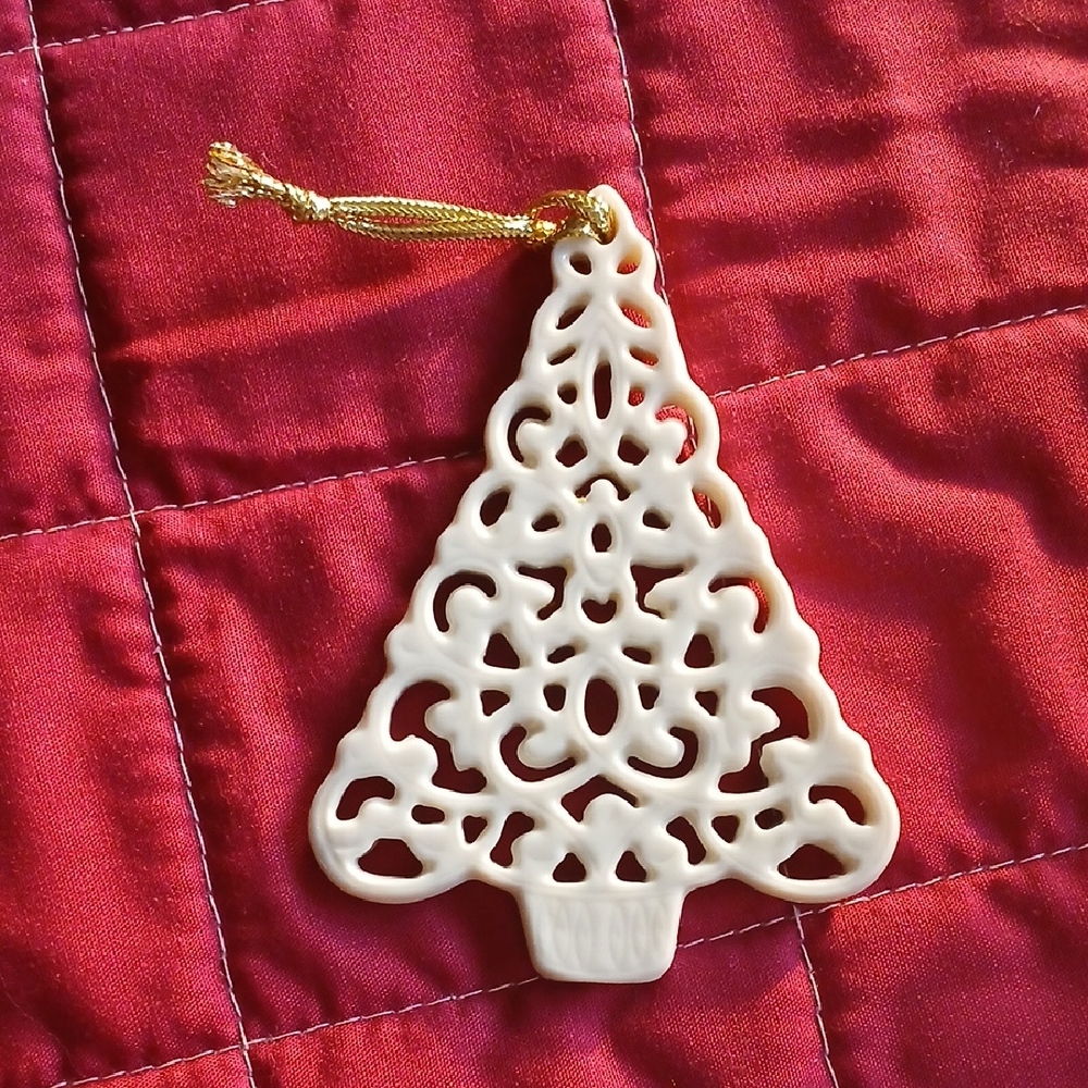 Lenox Pierced Flat Christmas Tree Ornament